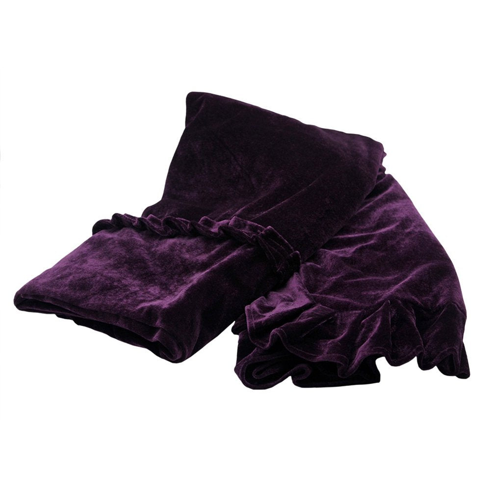 Upright Piano Dust Cover, Decoration Pleuche Cover Accessories for Upright Piano Instruments(Purple)