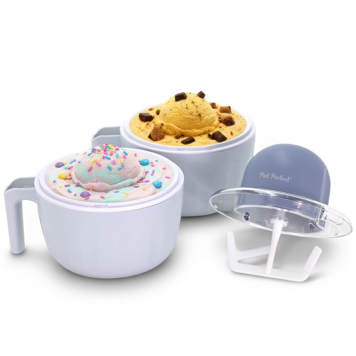 Americana by Elite Pint Perfect™ EIM1205DB Ice Cream Maker, 2 x 1 Pint Capacity Dual Freezing Bowls, Frozen Yogurt, Sorbet, Gelato, Periwinkle