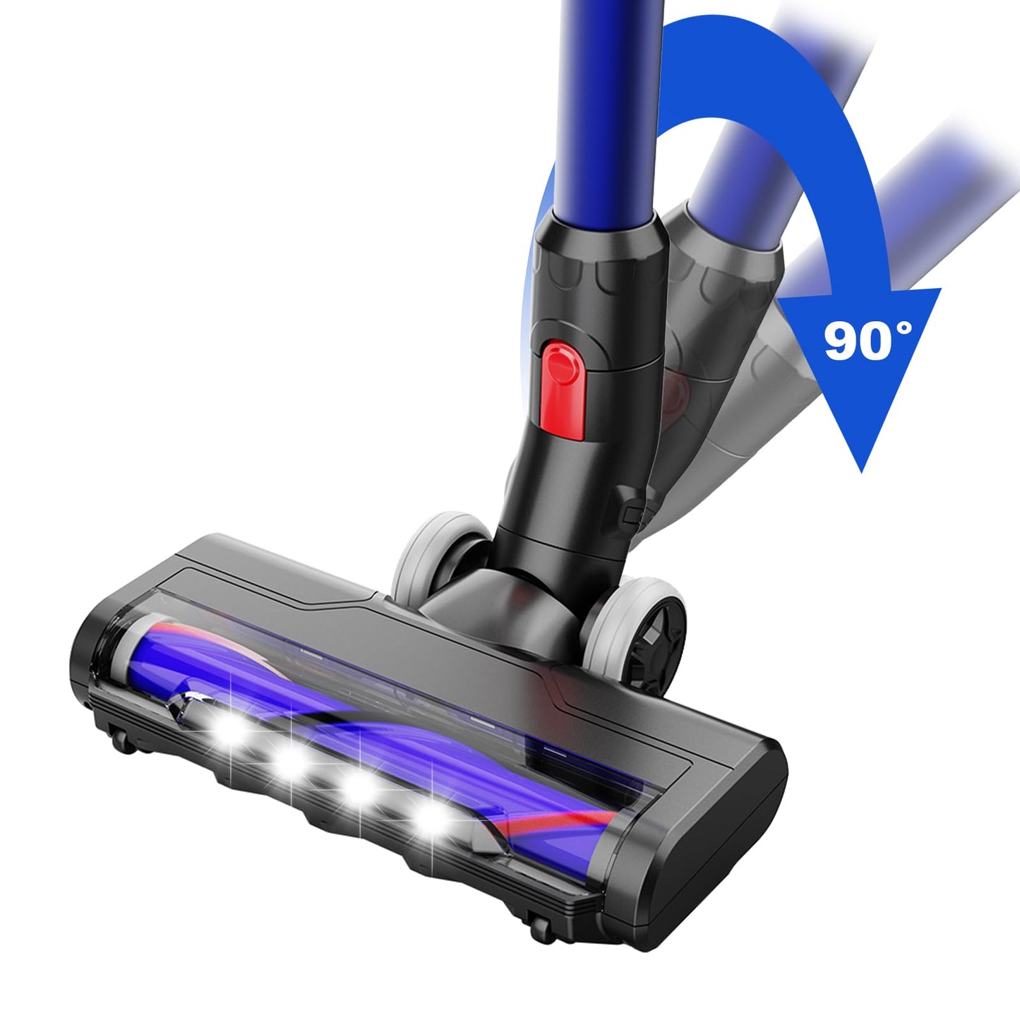 Upgraded Motorhead Vacuum Brush with Headlights for Dyson V6 DC59 DC61 DC74,Motorized Head Replacement Accessories or Parts for Tile,Small Carpet,Rug Cleaning.