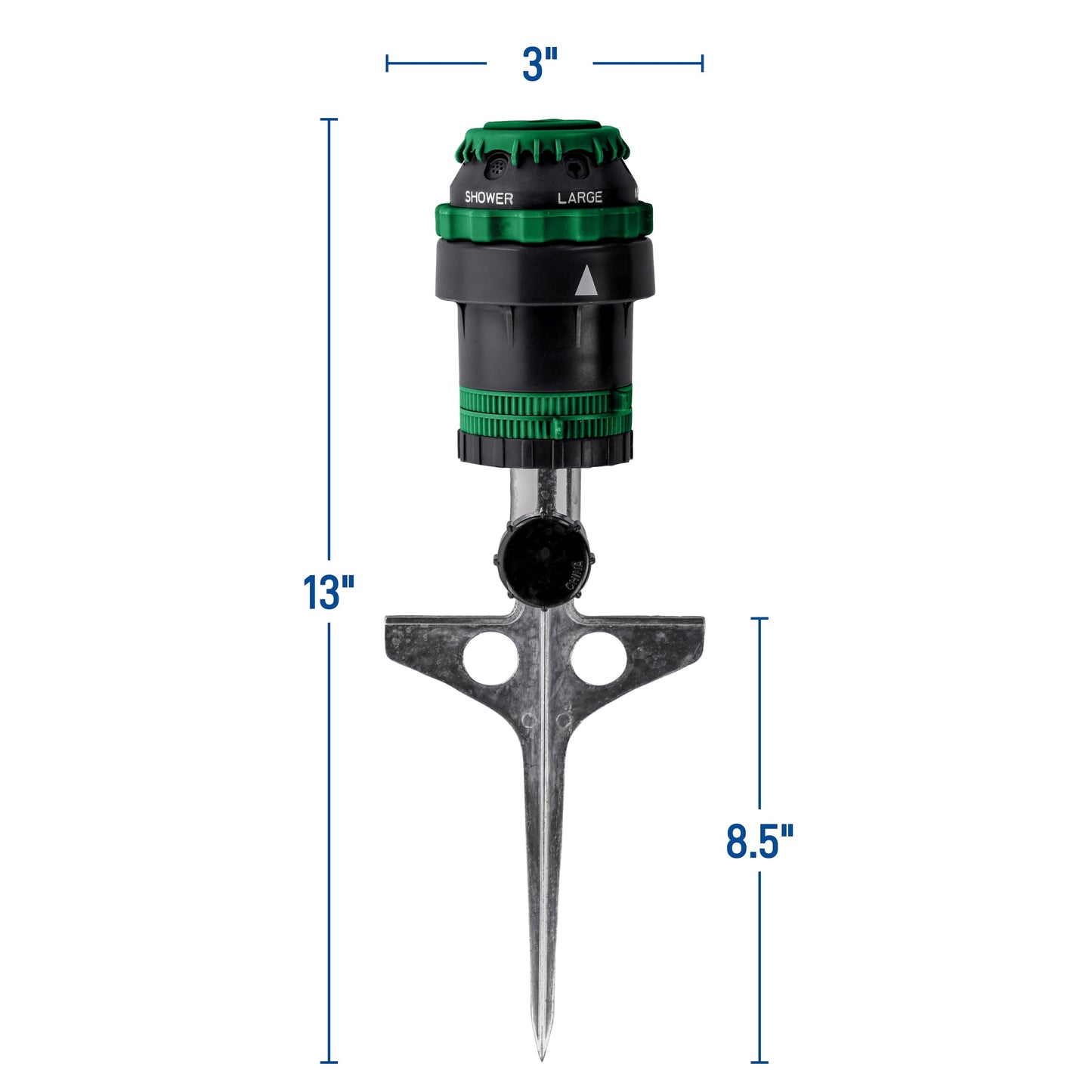 Orbit H2O-6 Gear Drive Sprinkler, Spike B 58573
