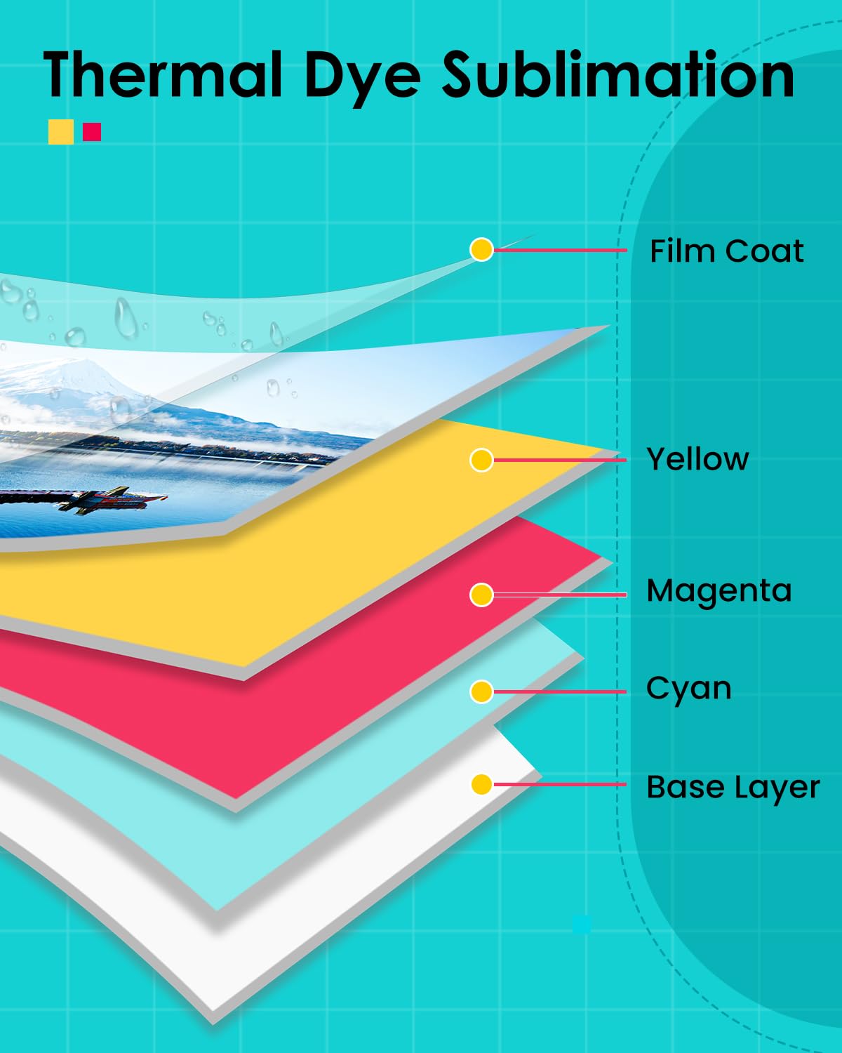 Compatible with Liene Amber M100/M200/M110/M210 4" x 6" Photo Printer 2 Ink Cartridges Refill, Prints 80 Sheets Photo, Only for DHP512/DHP513/DHP514/DHP515, Dye Sublimation (Without Paper)