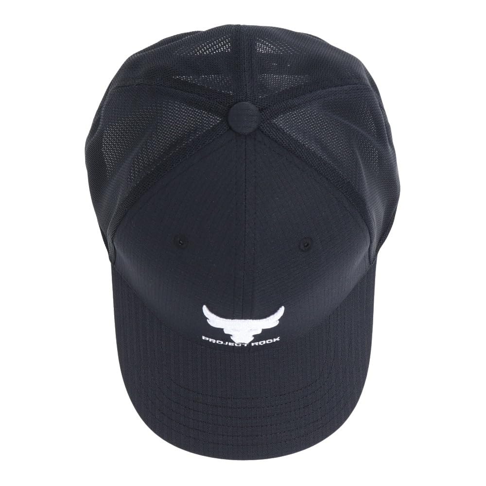 Under Armour Men's Project Rock Trucker Hat, (003) Black / / White, One Size