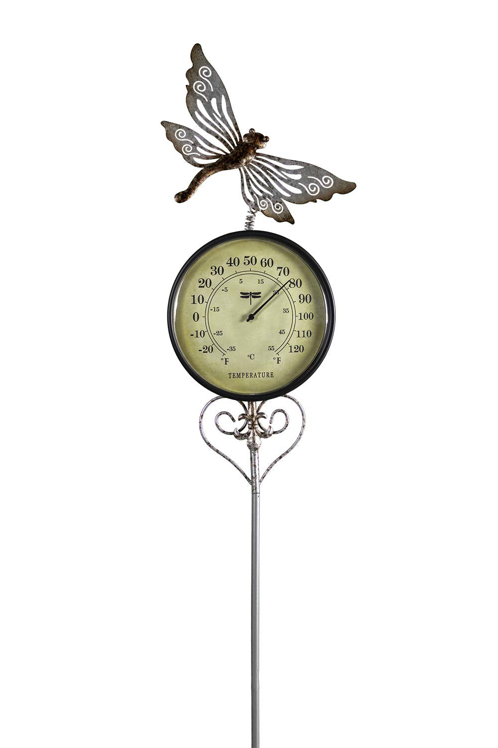 Poolmaster 54583 Outdoor Thermometer Garden Stake, Dragonfly, Multi