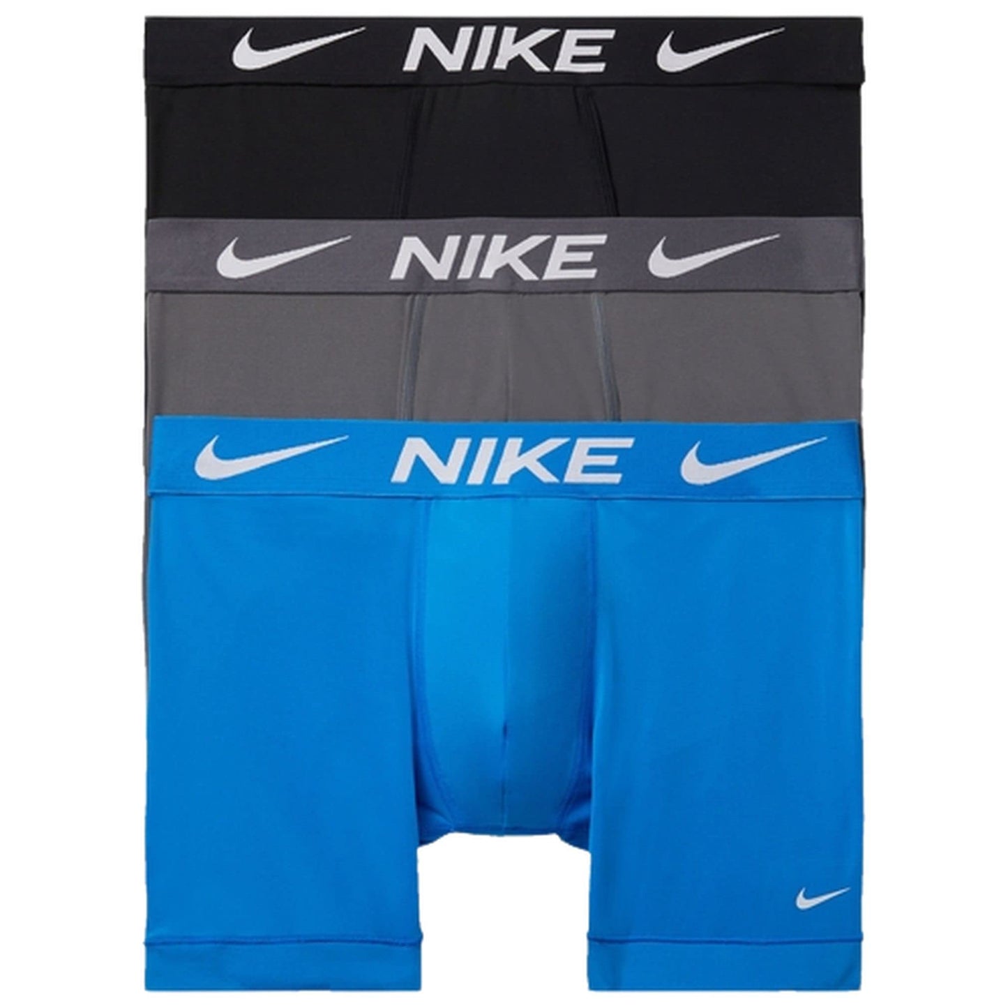 Nike Men`s Essential Micro Boxer Briefs 3 Pack (Blue(KE1015-461)/W, Medium)