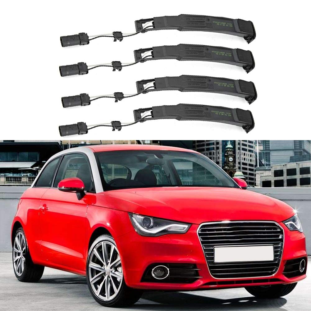 Door Handle Sensor, 4G8927753, 4Pcs Exterior Black Door Handle Sensor Pin Switch Fit for A1 Avant