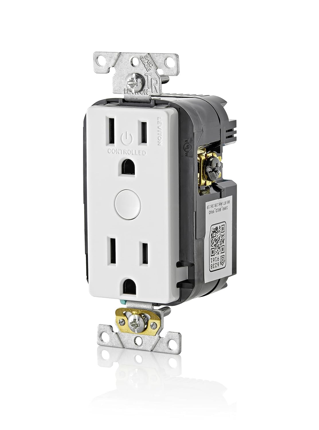 Leviton Decora Smart Outlet, Tamper-Resistant 15A, Wi-Fi 2nd Gen, D215R-1RW, White