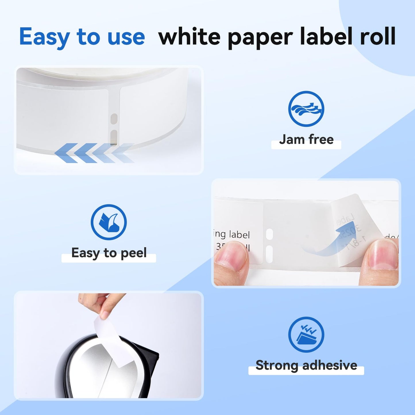 12 Rolls 1-1/8" x 3-1/2" Thermal Labels Replacement for DYMO LW 30252 Multipurpose Address Barcode Label Maker Refills for Label Writer 450, 450 Twin Turbo, 4XL Printers