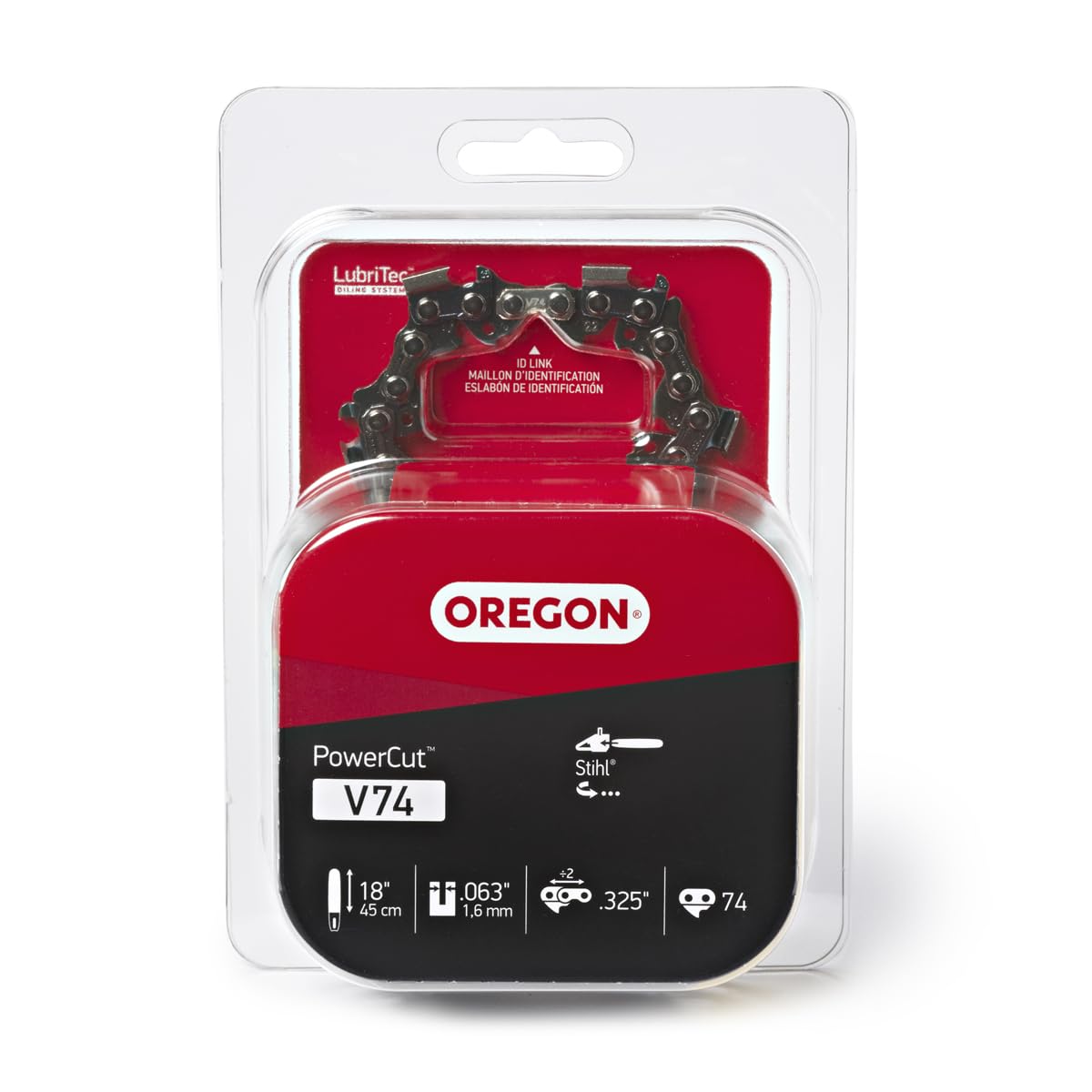 Oregon PowerCut Saw Chain 18 in. 0.063 Gauge 0.325 in. Pitch Chainsaw Chain, 74 Drive Links