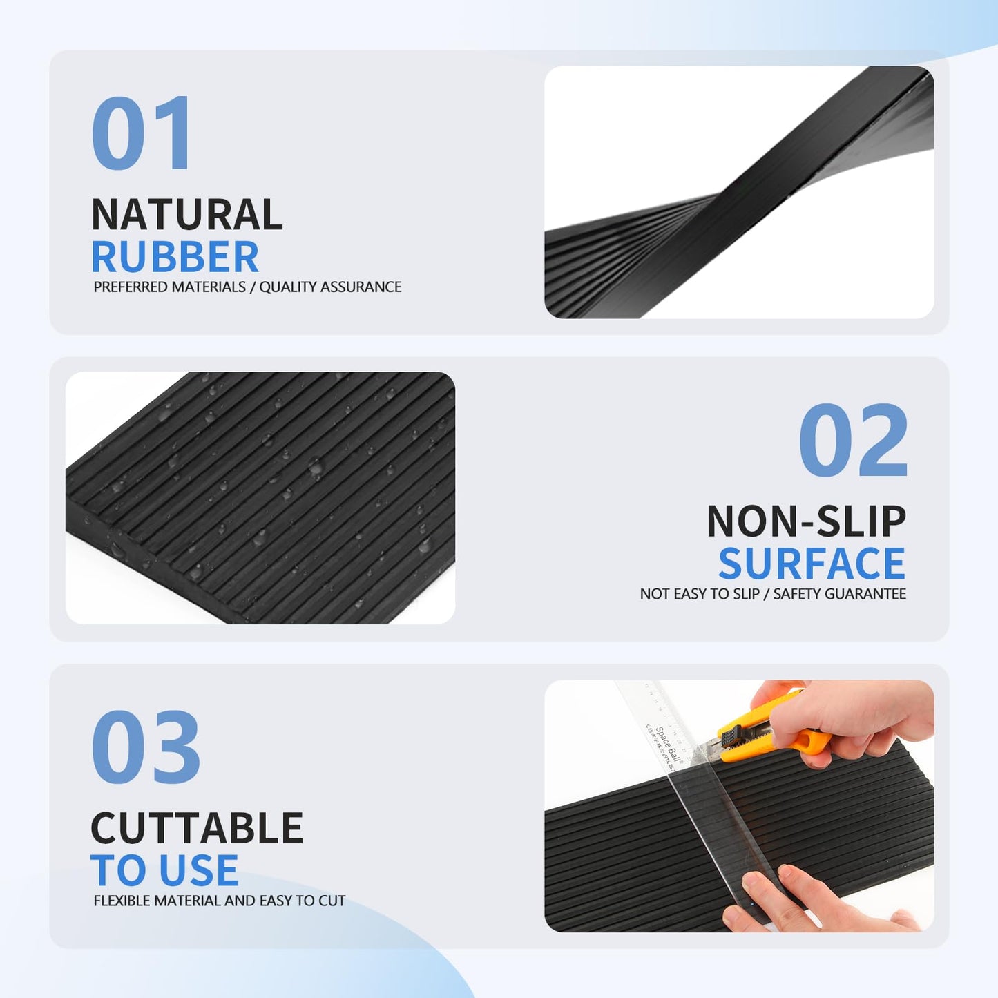 1" Rise Rubber Door Threshold Ramp for wheelchairs, 2000 LBS Capacity 35.5'' Long Non-Skid Solid Rubber for Home Doorways Heavy Duty Door Step Ramp for Mobility Scooters and Power Chairs