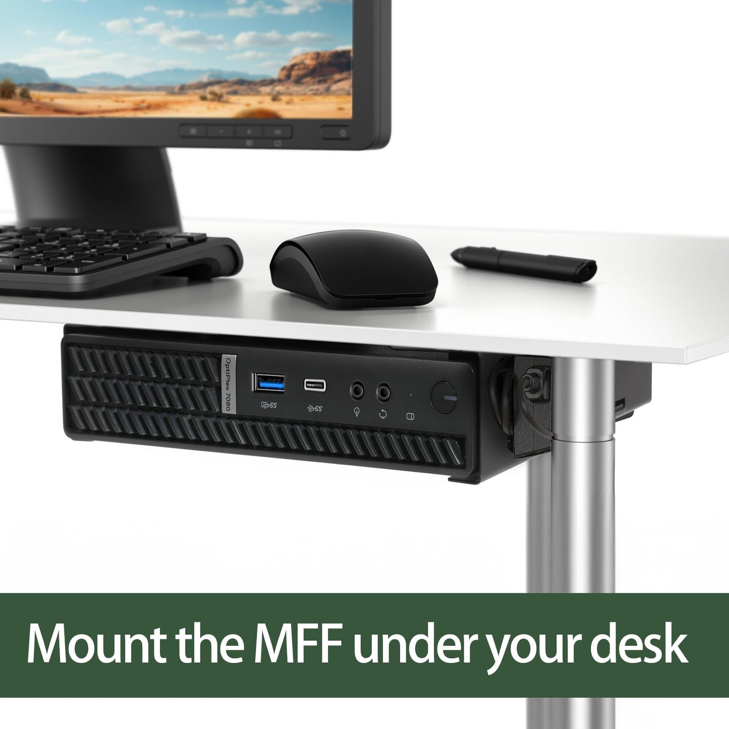 Mini PC Mount for Dell Micro Mount,Under Desk and VESA Wall Mount for Dell OptiPlex Micro Form Factor Case Dell MFF 7010 7080 5070 3000 7060 7090 3060 3040 3046 3050 3090 9020 7080XE