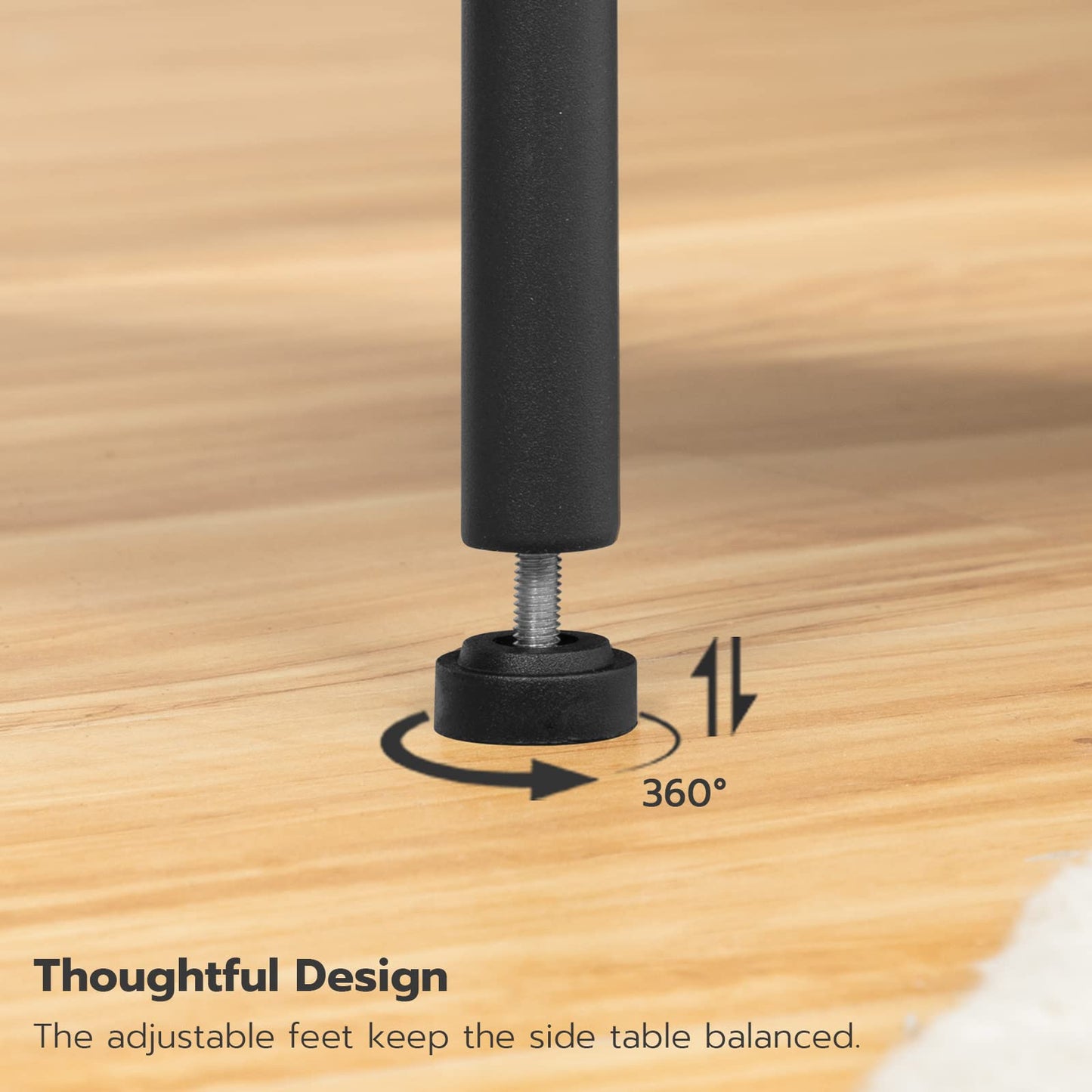 HOOBRO Set of 2 Side Table with Charging Station, End Table with USB Ports and Outlet, Nightstand with 2-Layer Storage Shelves for Small Spaces, Living Room, Bedroom, Stable, Rustic Brown BF09UBZP201