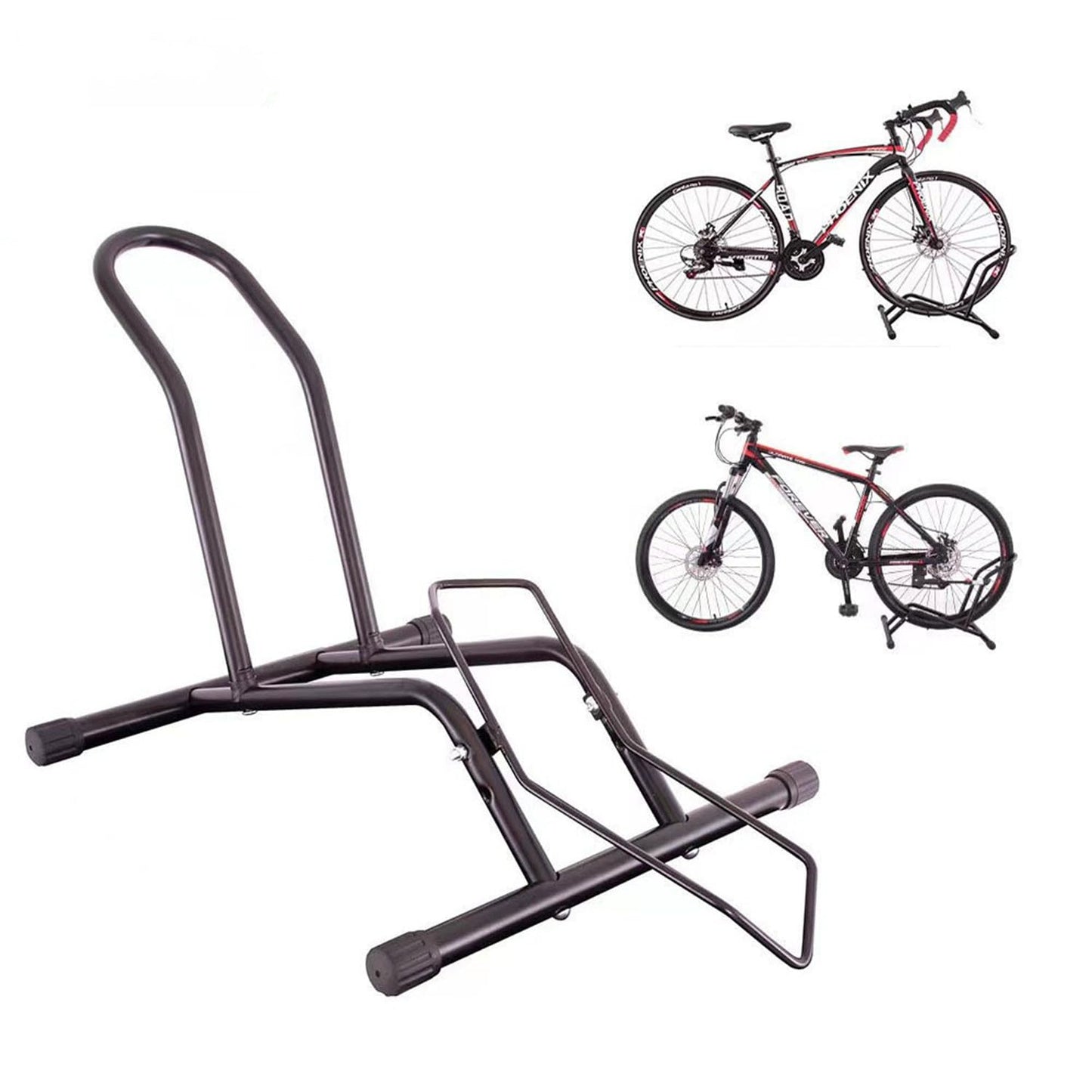 Bike Stand Floor Parking Rack Portable Mountain Bike Support Rack, Repair Display Rack, Road Bike Indoor Riding Stand，Bikes Indoor Outdoor Garage Storage