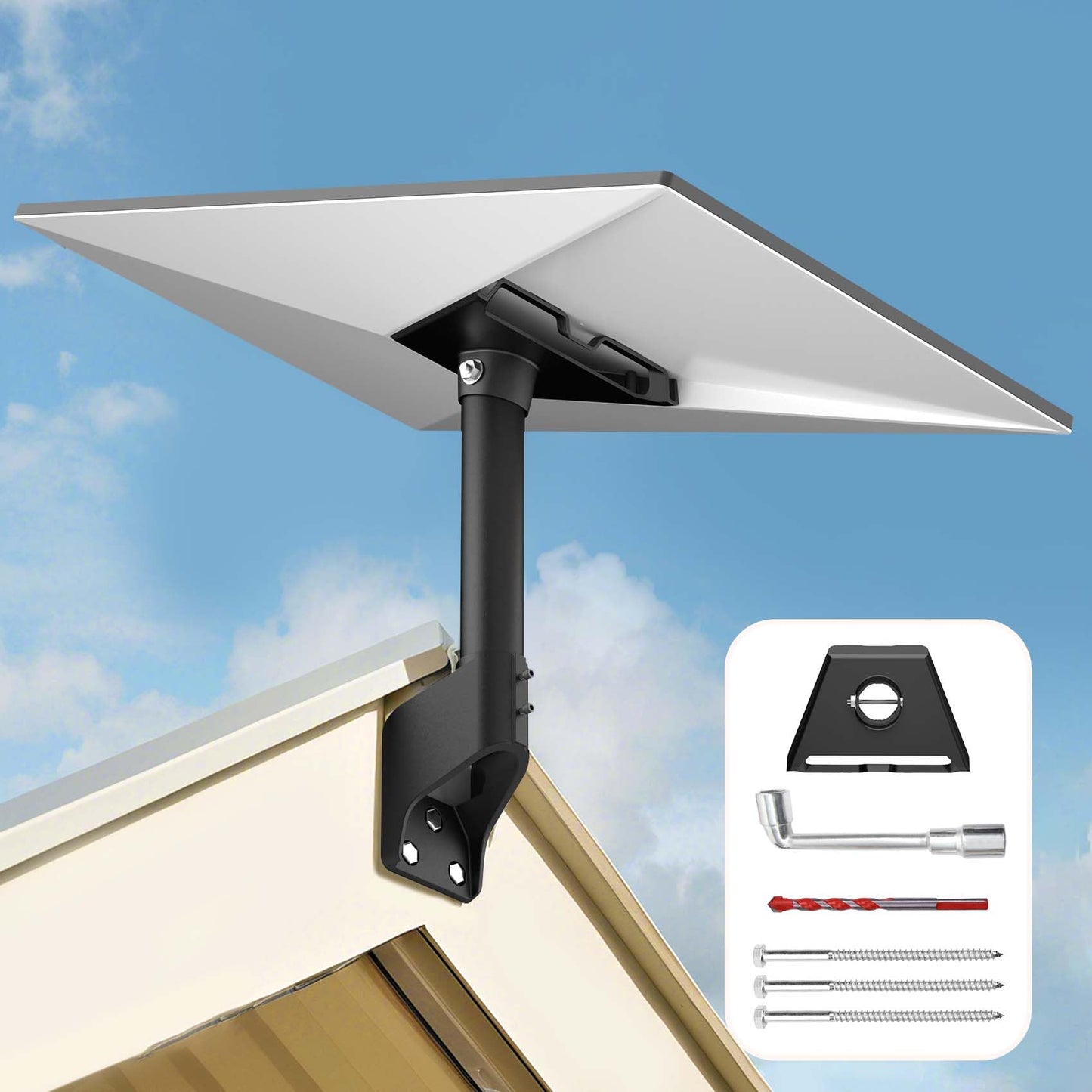Starlink Gen 3 Mount, 360° Adjustable Starlink Short Wall Mount Compatible with V3 Starlink Standard Dish, Starlink Roof Mount, Starlink Mounting Kit, Starlink Pole Mount