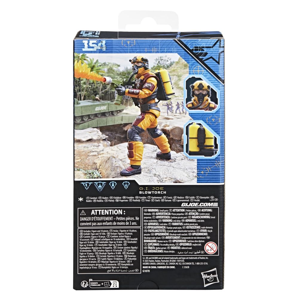 G.I. Joe Classified Series #154, Blowtorch, Collectible 6 Inch Action Figure with 10 Accessories