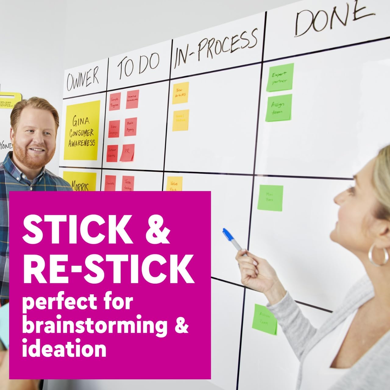 Post-it Super Sticky Notes 3x3 in, 24 Pads/Pack, 70 Sheets/Pad, Workshop Kit, Red, Yellow, Green (654-24SSANSIOC)