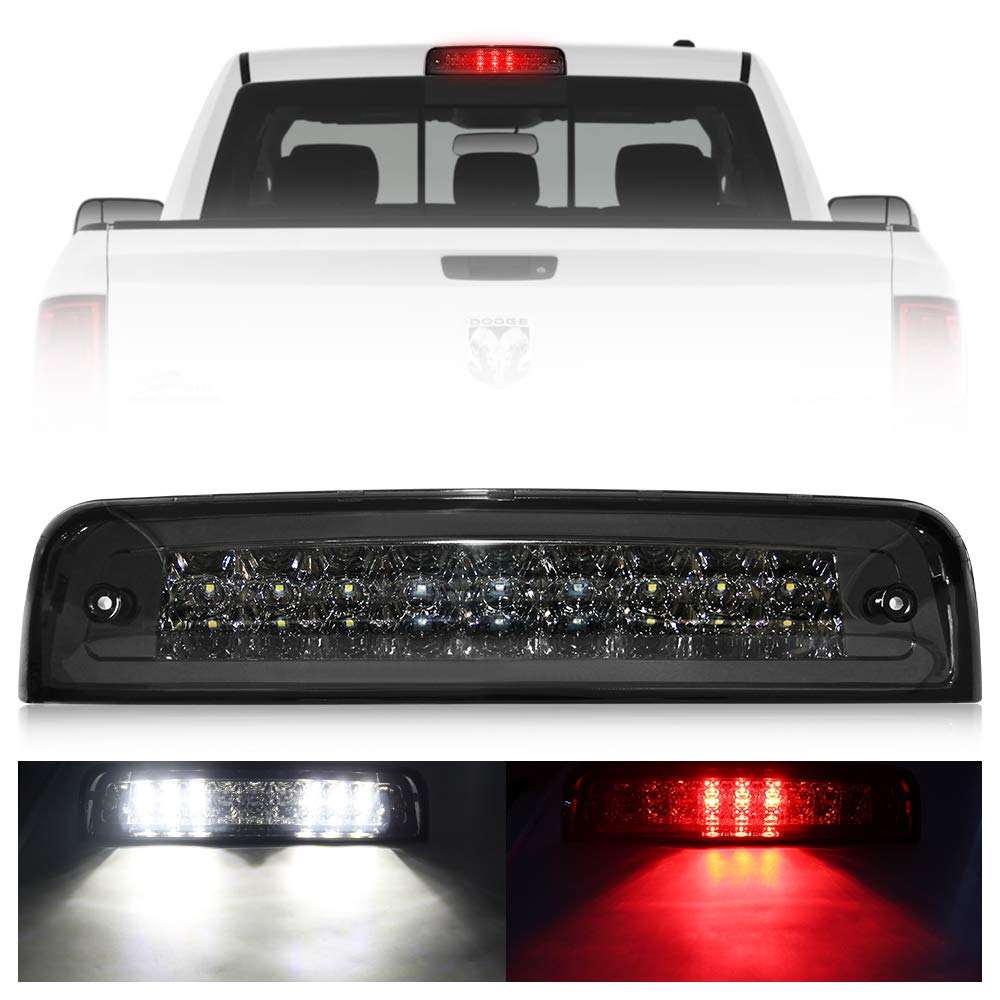 Ram Third Brake Light for Dodge Ram 1500 2500 2009-2017 Red/White High Mount Led Reverse Lights Rear Stop Tail Lamp (3RD Brake 066-3 CA)