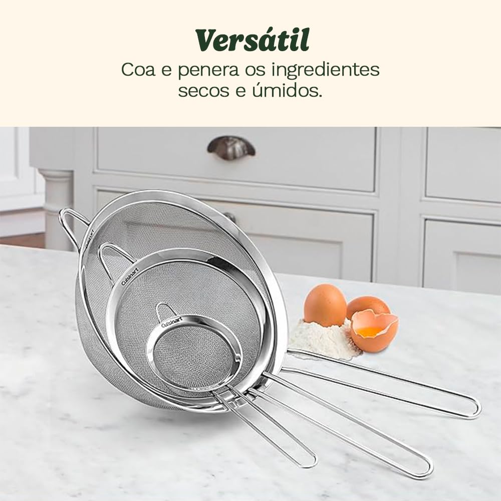 Cuisinart Set of 3 Fine Mesh Stainless Steel Strainers