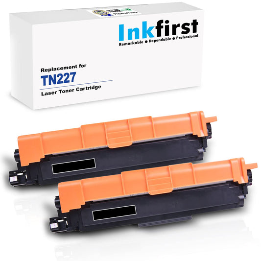 2 Inkfirst Black Toner Cartridge TN227BK TN-227 BK TN223BK TN-223 BK [with CHIP] Compatible Remanufactured for Brother TN227 High Yield HL-L3210CW HL-L3230CDW HL-L3270CDW HL-L3290CDW MFC-L3710