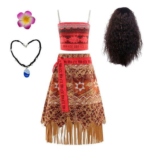 Cotpoddy Princess Costume Dress for Grils Princess Dress With Accessories Birthday Party Halloween Cosplay 6-7Years