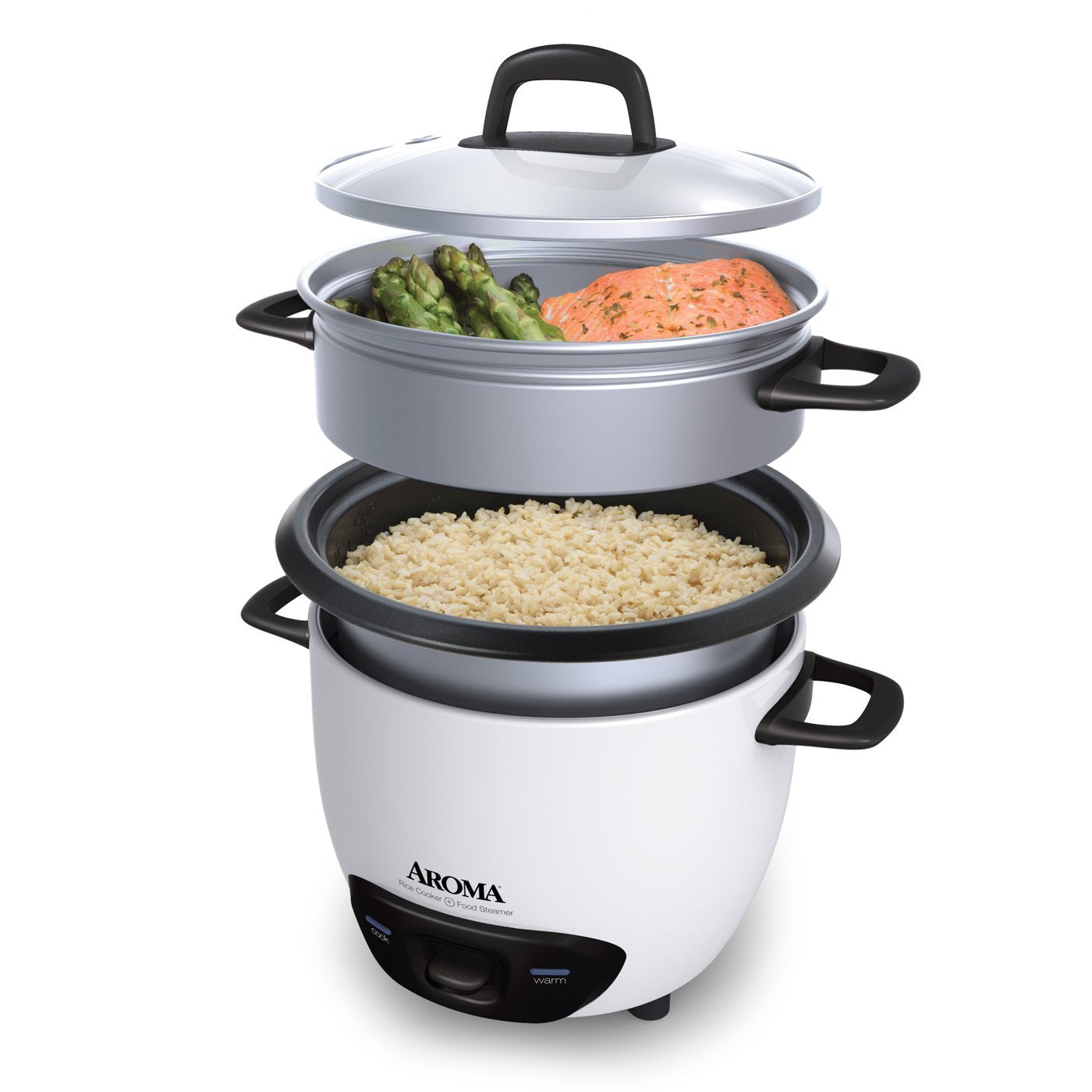 Aroma ARC-747-1NG 14-Cup, Cooked Rice Cooker and Food Steamer