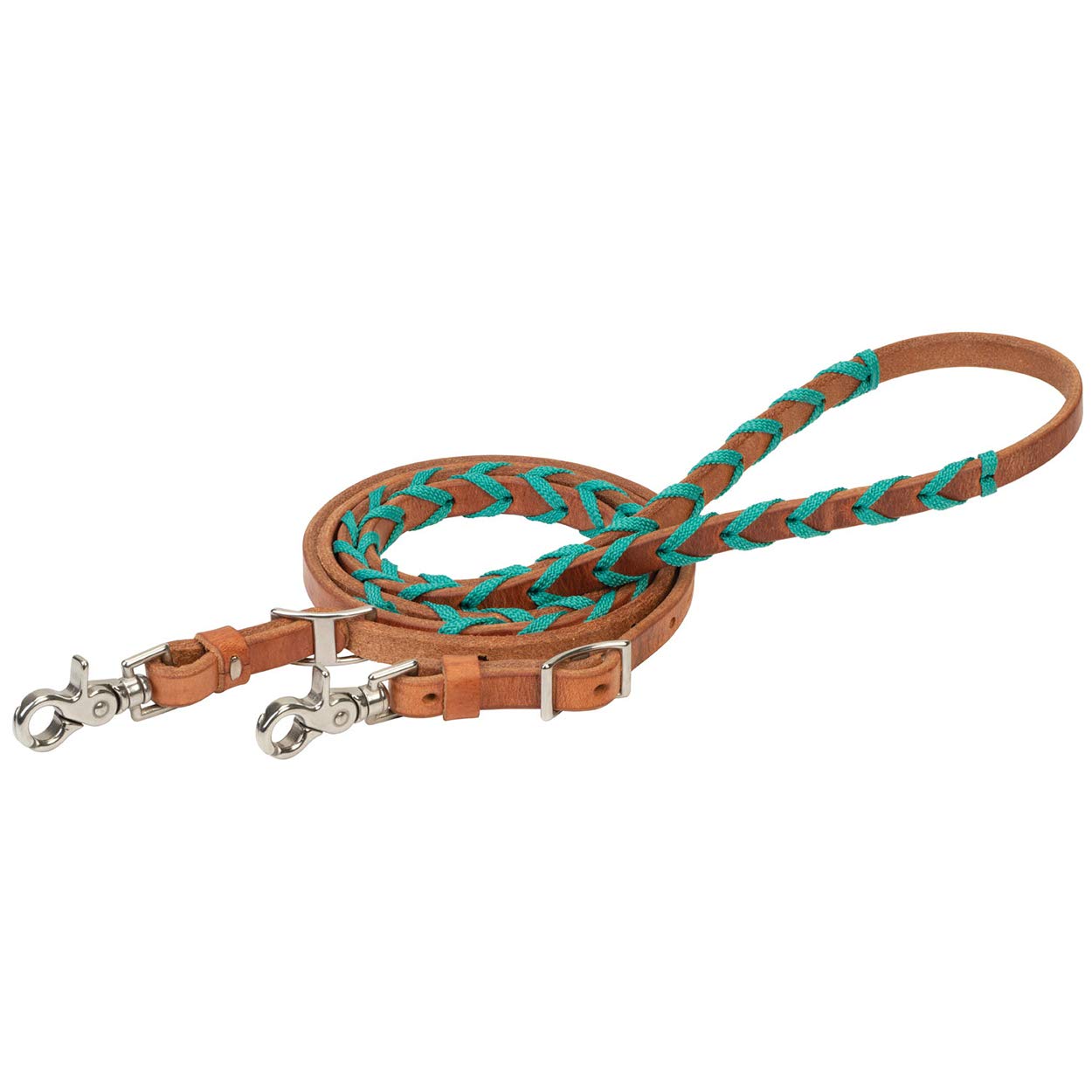 Laced Barrel Rein with Polyester Shoe Lacing, 5/8" x 8'