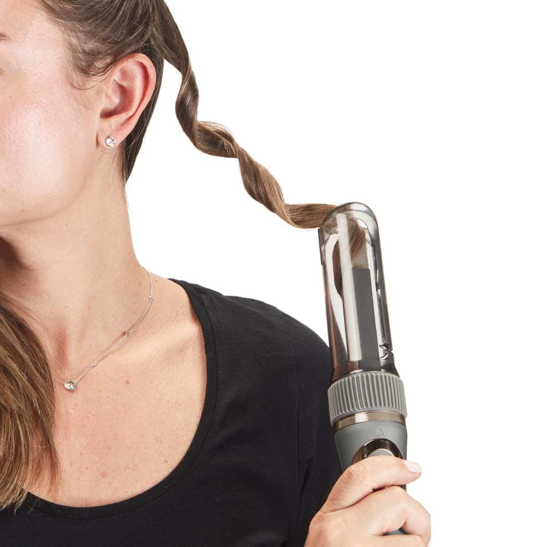 Conair Curl Secret Ceramic Auto ¾” Barrel Hair Curler - multiple 5 heat settings - Custom 3 curl directions (left, right and Alternating) -High heat up to 210°C (410°F), Auto off for safety, Dual Voltage