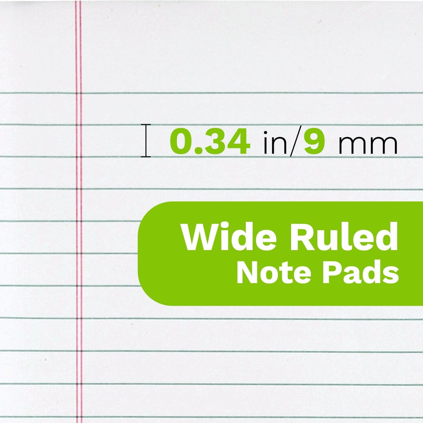 Legal Pads 8.5 x 11-50 Sheets Notepad, 12 Pack Goefun White Lined Notepads 8.5 x 11 Wide Ruled, Perforated Writing Pads Letter Size for Office, School, College