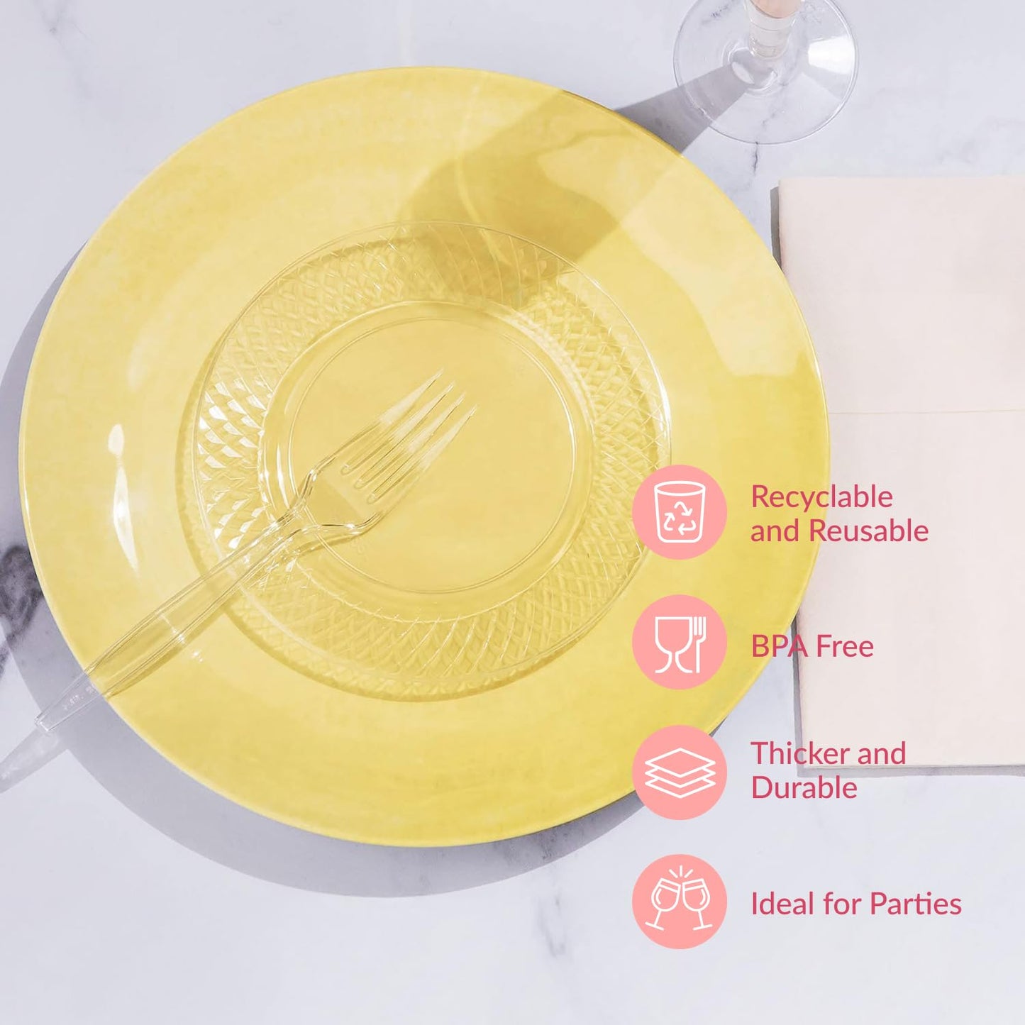 Prestee 500 Clear Plastic Forks
