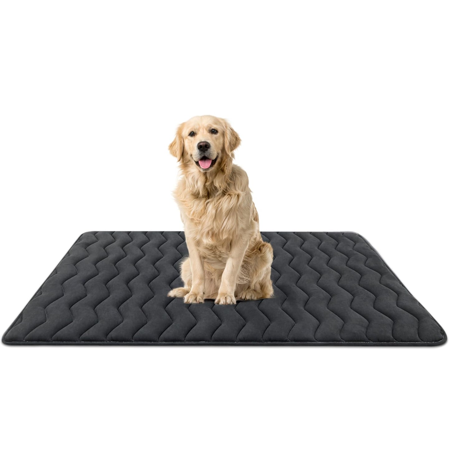Bubble bear Dog Crate Mat - Upgraded Thick, Ultra Soft, Washable & Anti-Slip Kennel Pad for Small/Medium/Large Dogs, Dark-Hued to Hide Stains (42"x28")