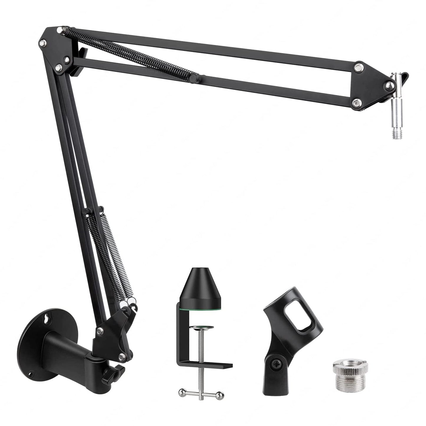 Universal Wall Mount Microphone Arm and Table Boom Arm Mic Stand, Compatible with HyperX QuadCast, Blue Yeti, Blue Snowball and Most of Mic by SUNMON