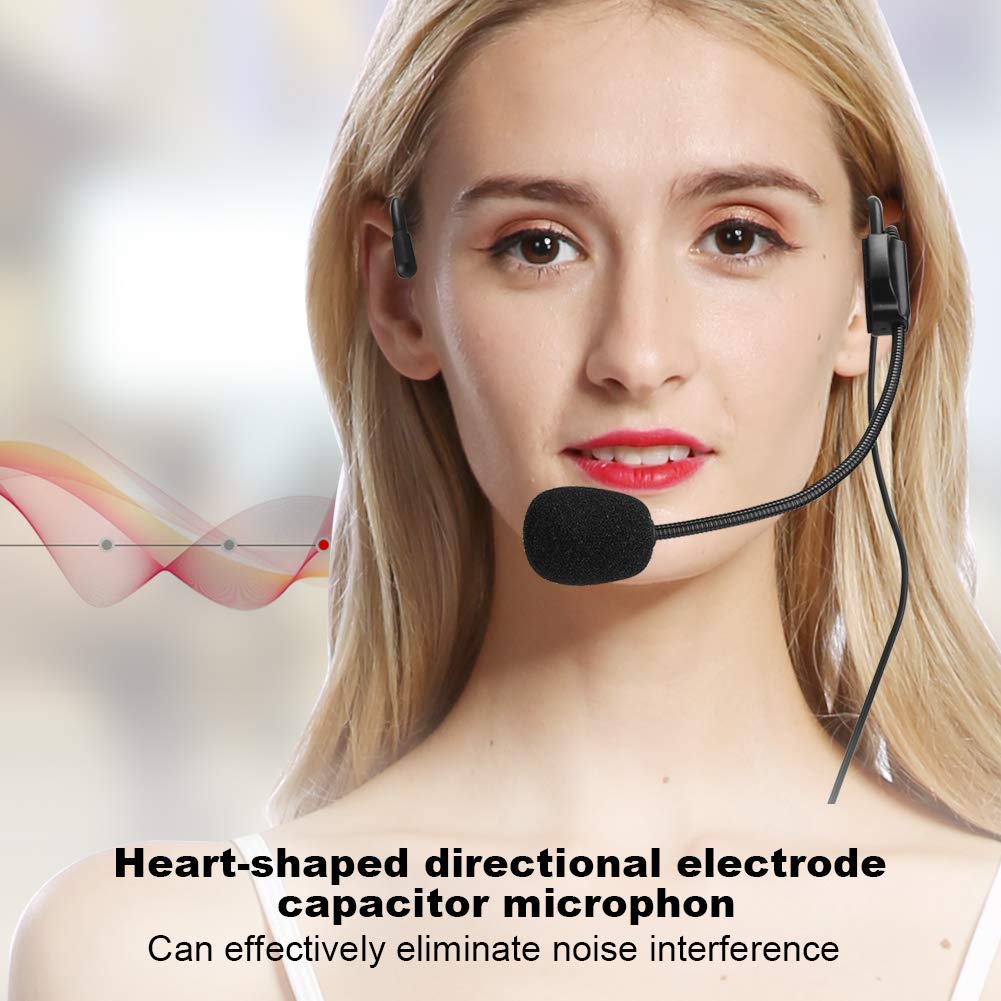 2PCS Head Wearing Electric Mic, Mini Microphone Voice Audio Condenser Mic with XLR 3pin TA3F Connector, Wearing Amplifying Microphone