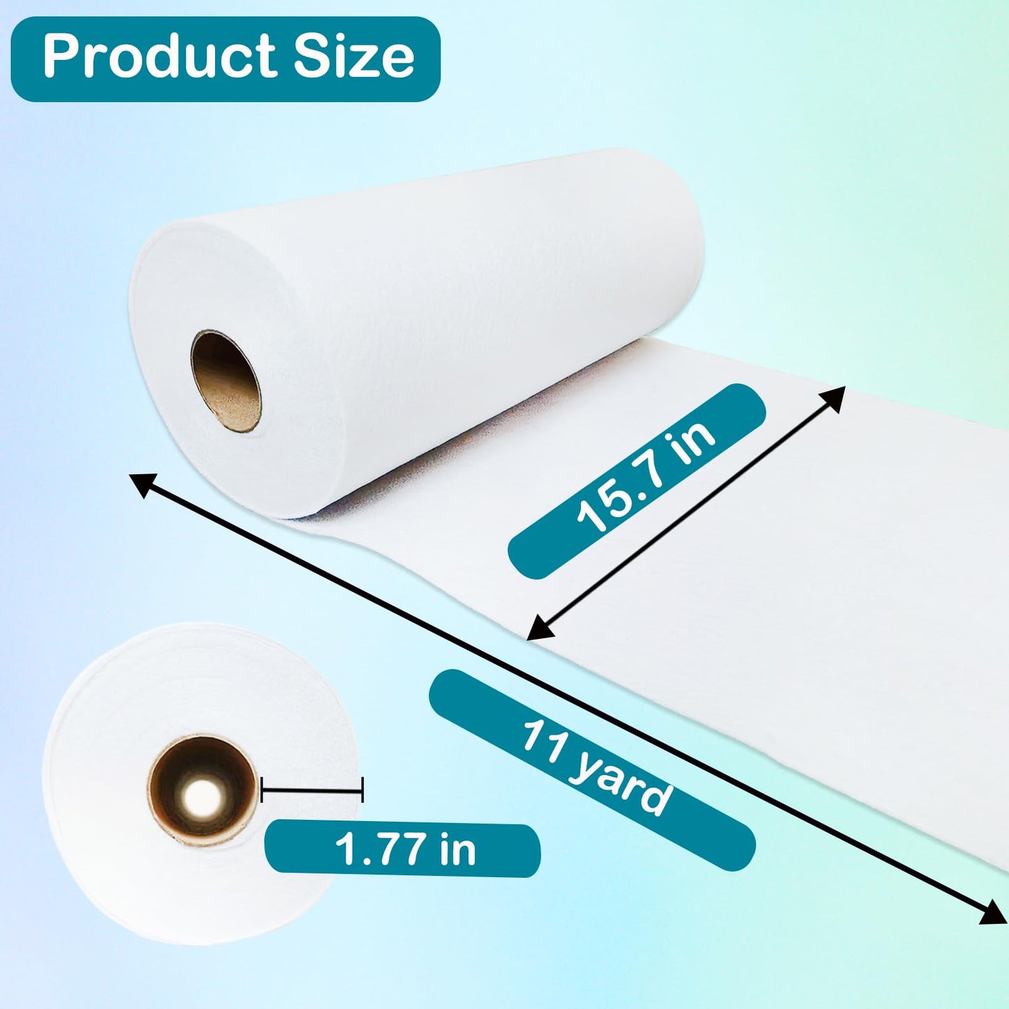 Yamamine Iron-On Fusible Fleece Interfacing for Sewing,15.7 Inch x 11 Yard Medium Weight One-Sided Loft Iron On Fusible Fleece for Bags Quilting Crafts and Home Decor