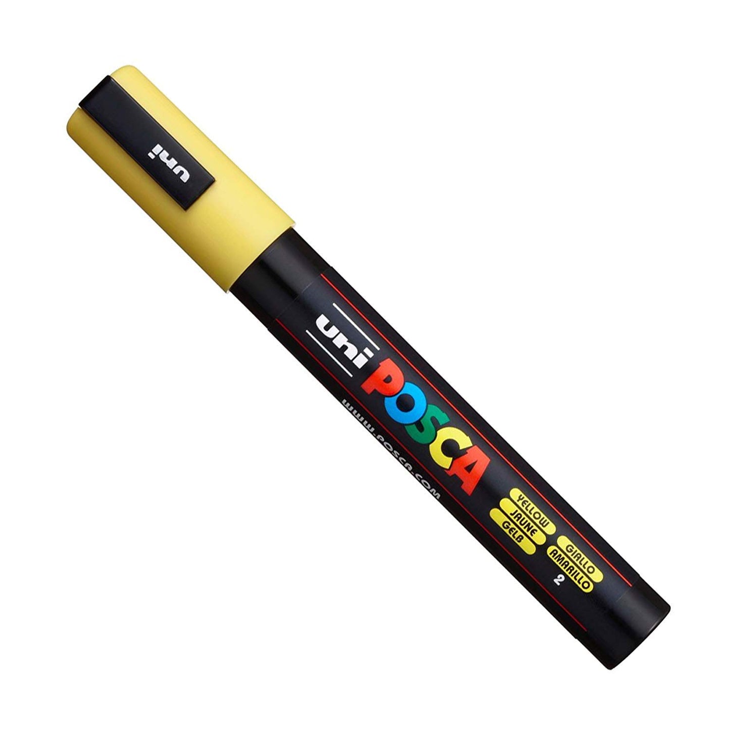 Uni Posca PC-5M Paint Pen Art Marker Pen - Professional 12 Pen Set - Extra Black + White