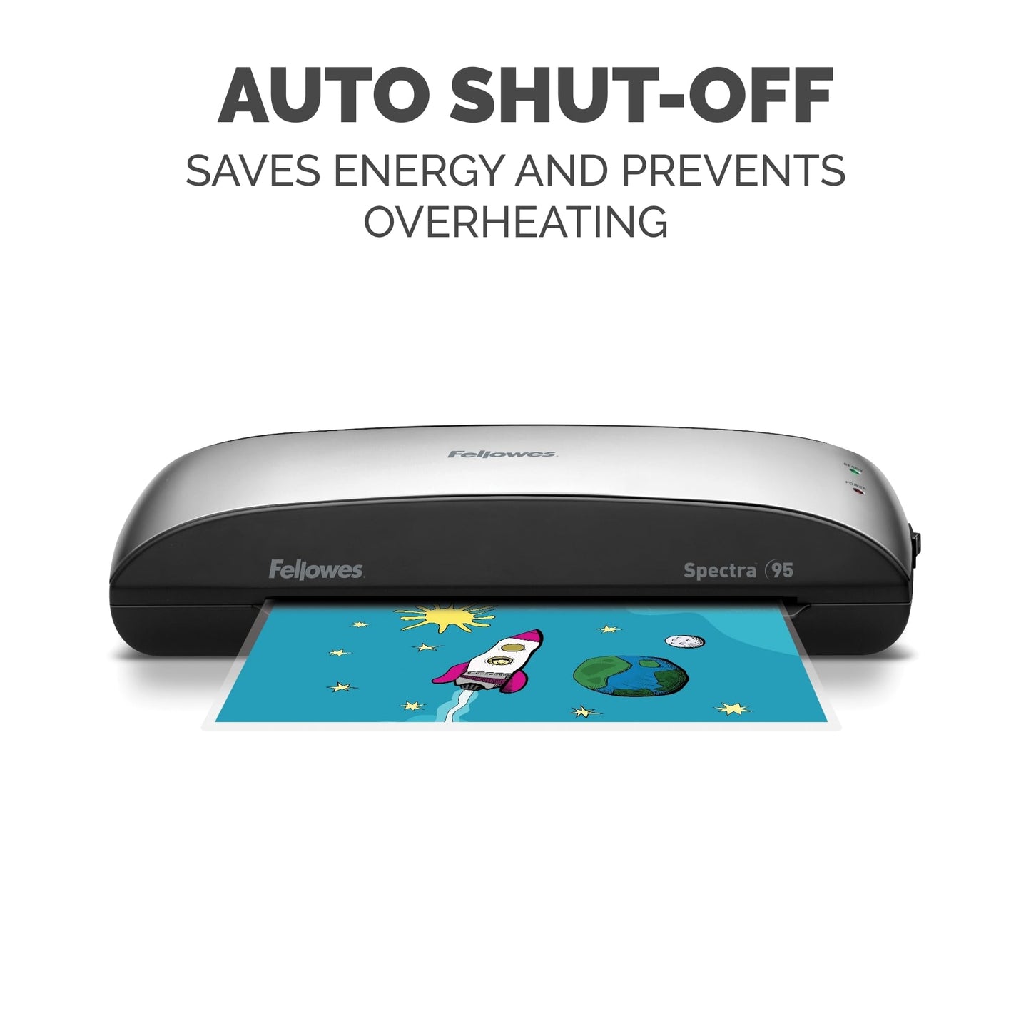 Fellowes Spectra 95 Laminator with Pouch Starter Kit, 4 Minute Warm-Up, 9.5” Throat, for Laminating Documents Up to 5-Mil