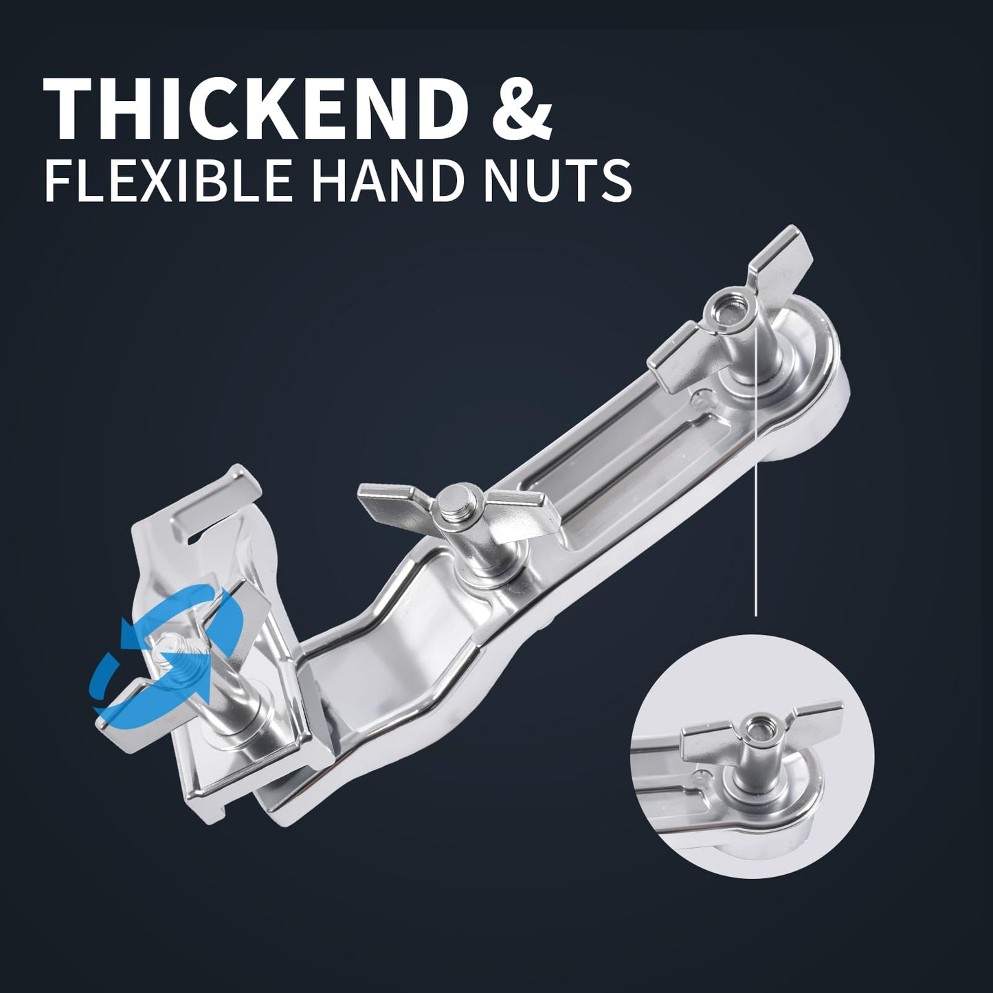 Seteol Cymbal Boom Arm Holder with Clamp, L-Arm Rod with Bracket Holder Extension Arm Attachment, Cymbal Stand Mount for Drum Hardware Cymbal Stand Percussion Instrument Accessories (Long/30CM Arm)