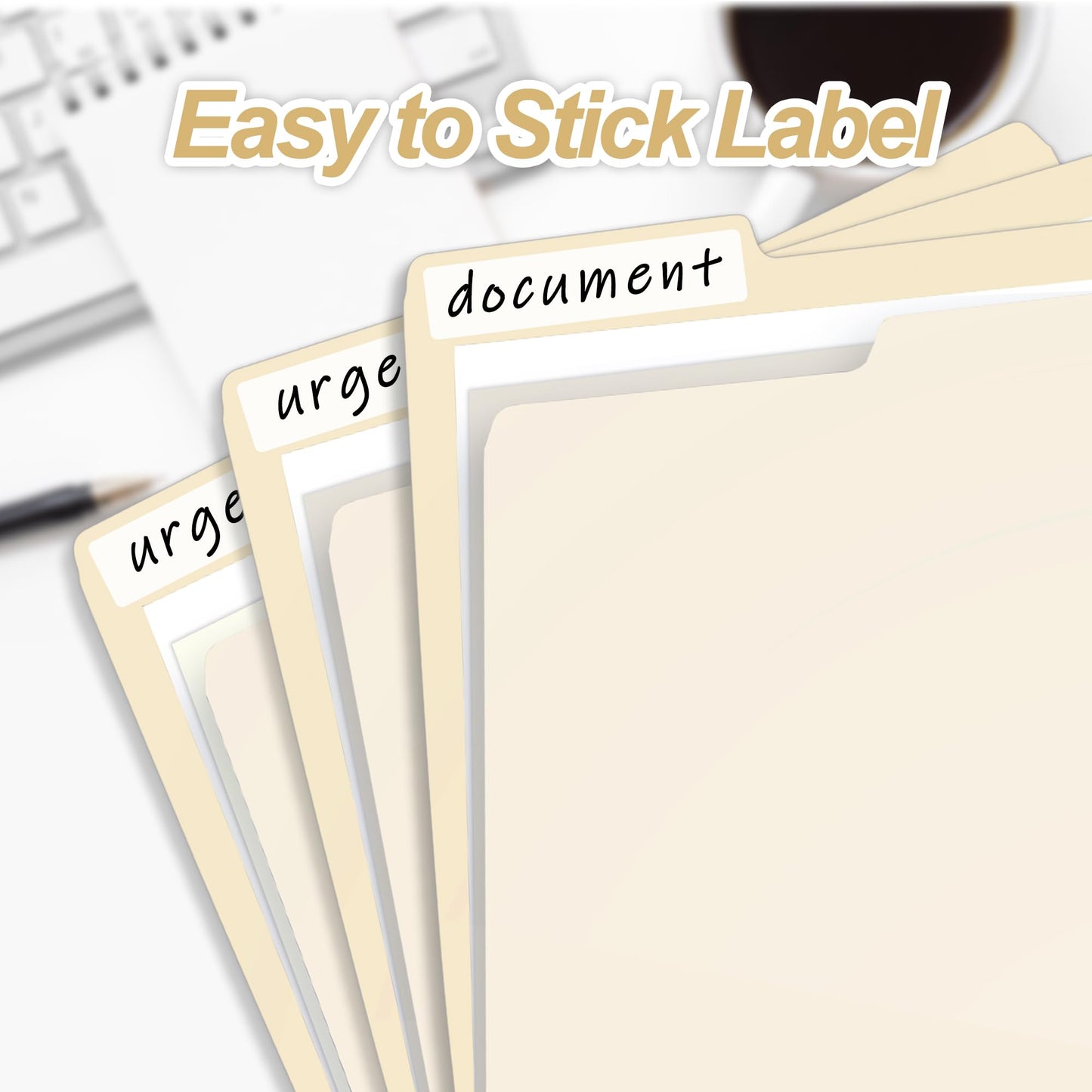 250 Packs Manila File Folder,Manila Folder 8.5x11,1/3 Cut Tabs Folder for Office,School and Home,Organizer File Folder Letter Size