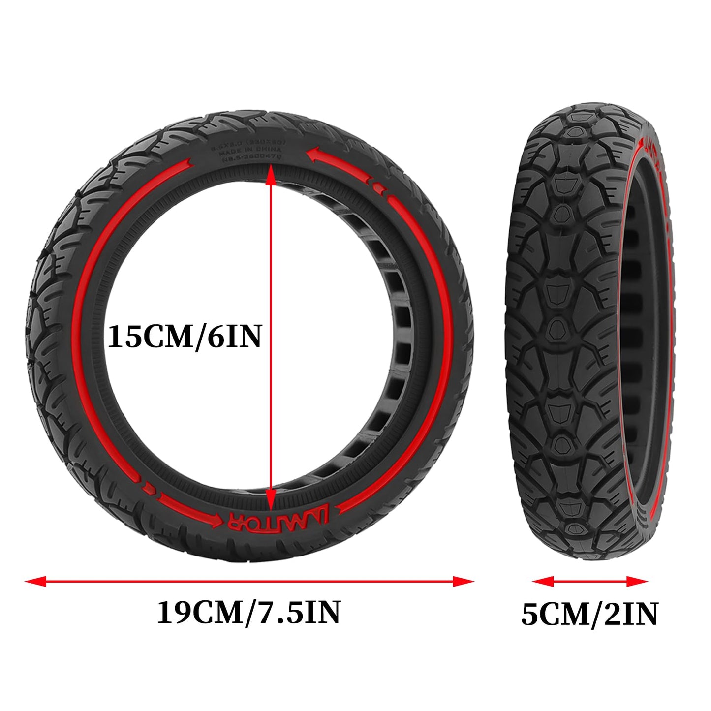 FOVNOT 8.5 Inch Scooter Solid Tires, 2 Pcs Electric Scooter Replacement Wheels 8.5 x 2.0(230 x 50) Front or Rear Replacement Honeycomb Solid Tires for Xiaomi M365 /Pro /1S /Pro2 /Essential