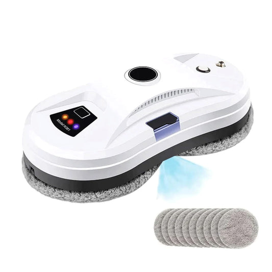 BOYVEN Window Cleaner Robot with Automatic Water Spray, Smart Glass Cleaning Robotic for Indoor and Outdoor Glass Tile Window Smart Cleaner Kit with Remote Control