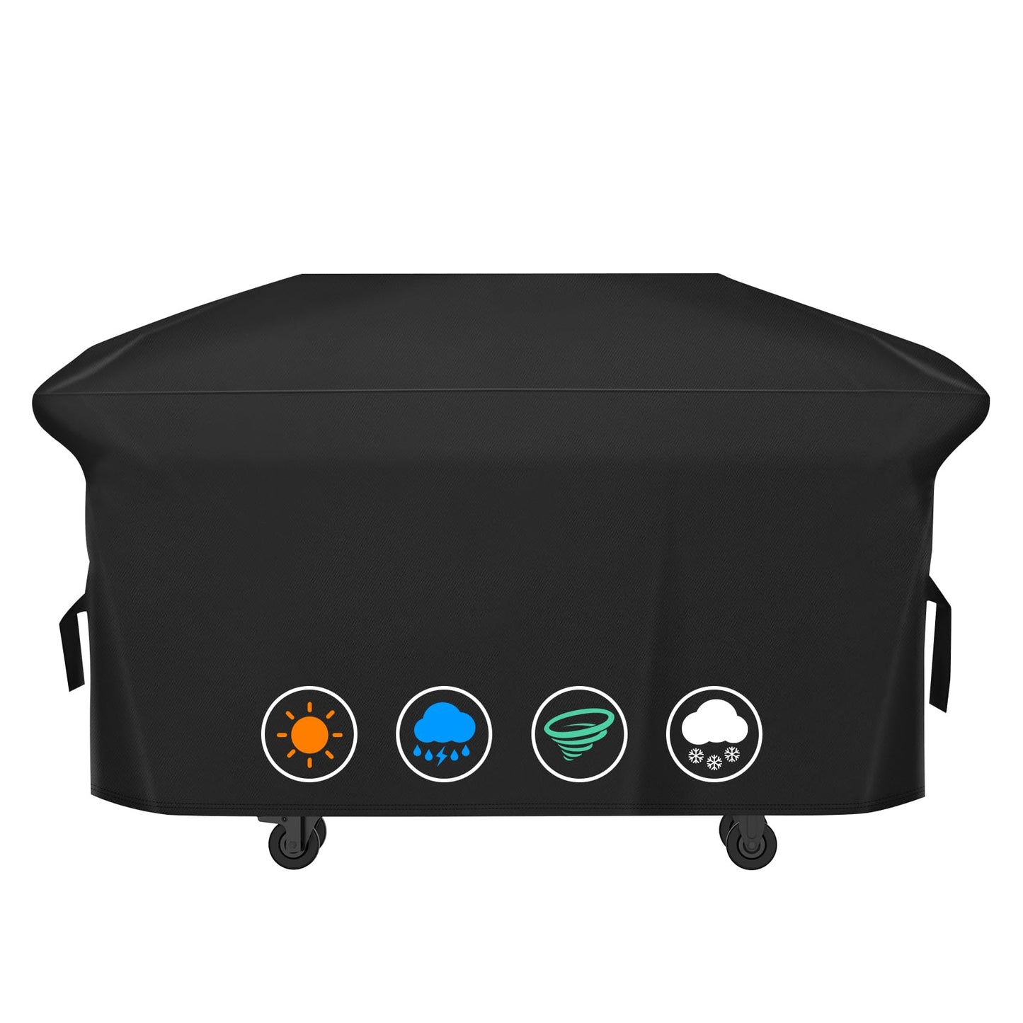 Heavy Duty Griddle Cover Fits 5483 Blackstone 28 inches Griddle Cooking Station with Hood, Water Resistant, Weather Resistant, 600D Polyester Flat Top Gas Grill Cover with Straps, 28" Black