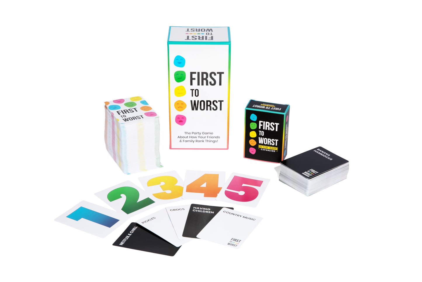 First to Worst Party Game + After Dark Set – Adult Card Game About How Your Friends and Family Rank Things | Funny Ranking & Guessing Board Game for Friends, Game Nights, Parties & Fun Gift Ideas