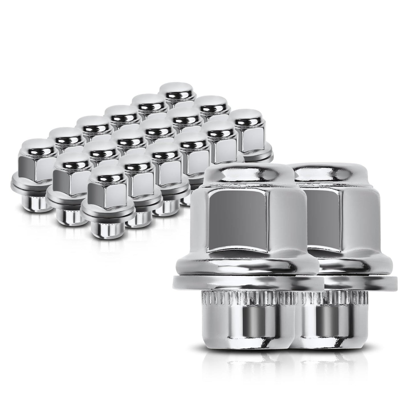 A-Premium Front and Rear Wheel Lug Nuts Compatible with Toyota Camry 2002-2021 RAV4 Corolla 2014-2021 Tacoma Highlander Lexus RX350 ES300h 20-PC Set