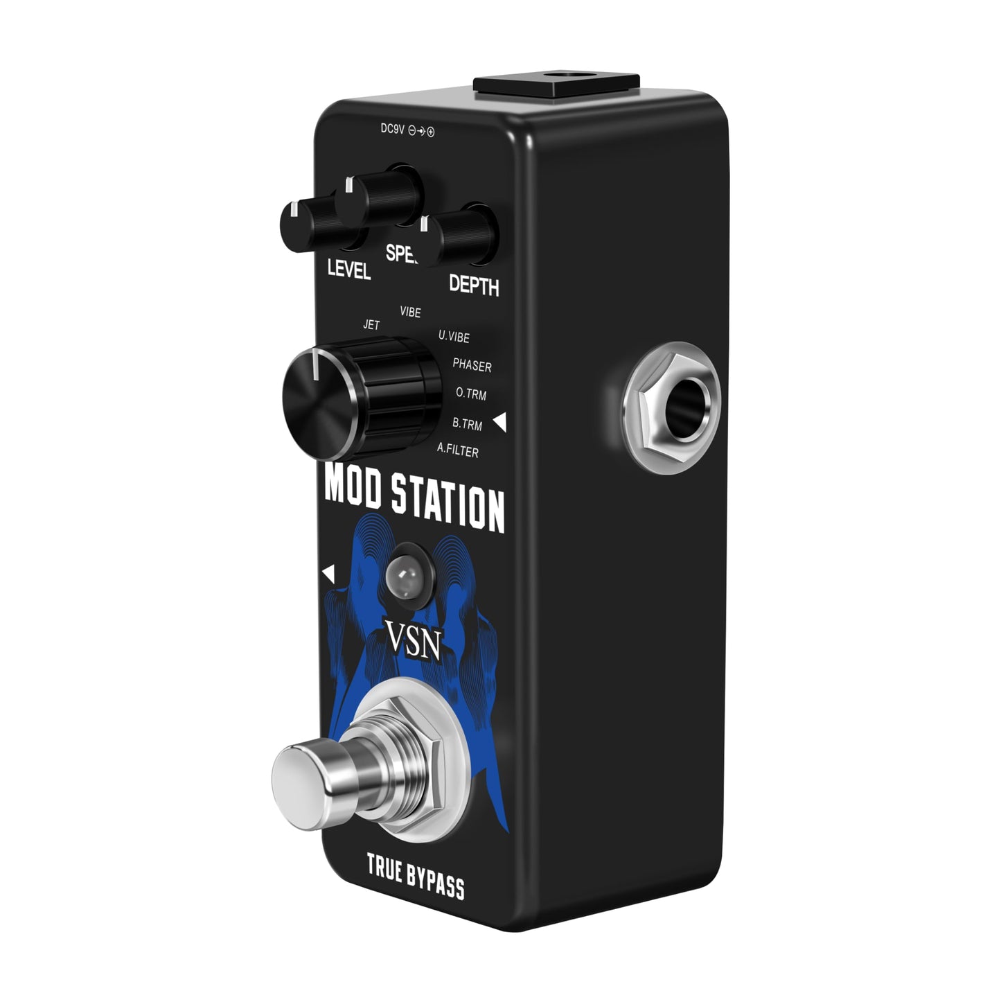 VSN Modulation Pedal for Electric Guitar Pedal Boards, 11 Effects Chorus Phaser Flanger Tremolo Vibroat Filter,11 Modulation Modes, True Bypass