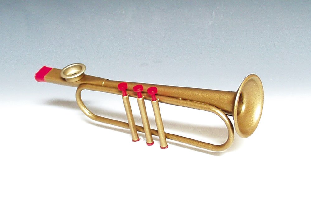 Music Treasures Co. Trumpet Kazoo - Gold, Metal & Plastic, C Major, Antique Style