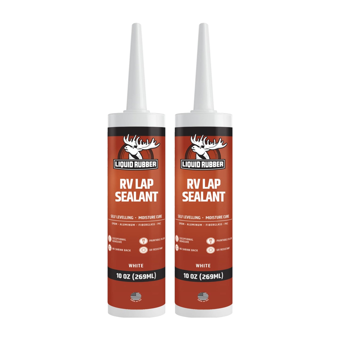 Liquid Rubber RV Lap Sealant, White, 2 Pack
