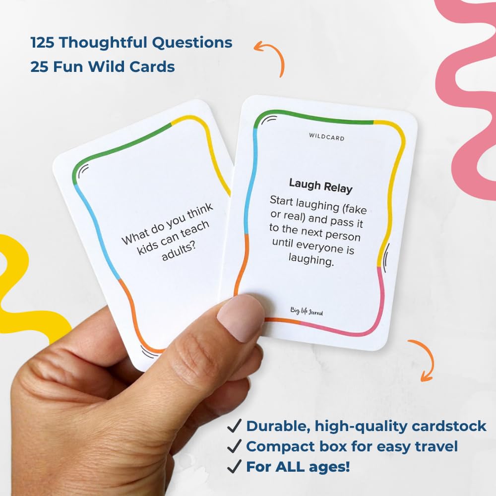 Big Life Journal Sharing Joy Family Conversation Cards - 150 Cards That Bring Families Closer Together, Put Down The Phones & Connect with Family, Meaningful Talk, Great for Dinner Table, Road Trips