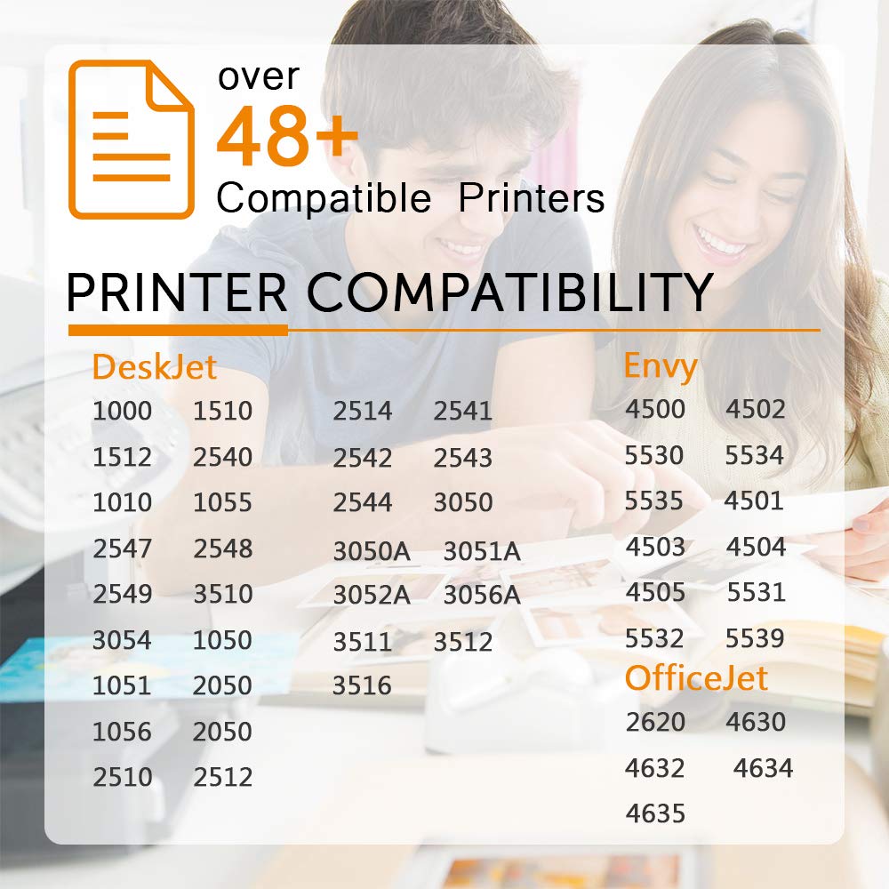 Inktopia Remanufactured Ink Cartridge Replacement for HP 61XL 61 XL (Black Colour) CH563WN CH564WN Combo Pack for HP Deskjet 1000 1050 2510 3510 -Envy 4500 5530 Officejet 4630 4635 Printers