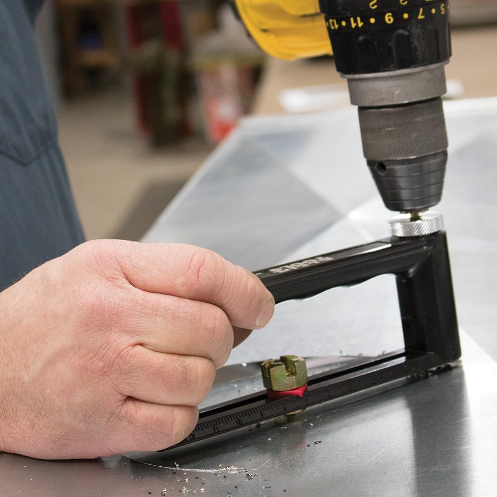 Klein Tools 89552 Hole Cutter, Adjustable Cutter from 2 to 12 Inch, Cuts 24 Gauge Steel and 26 Gauge Stainless