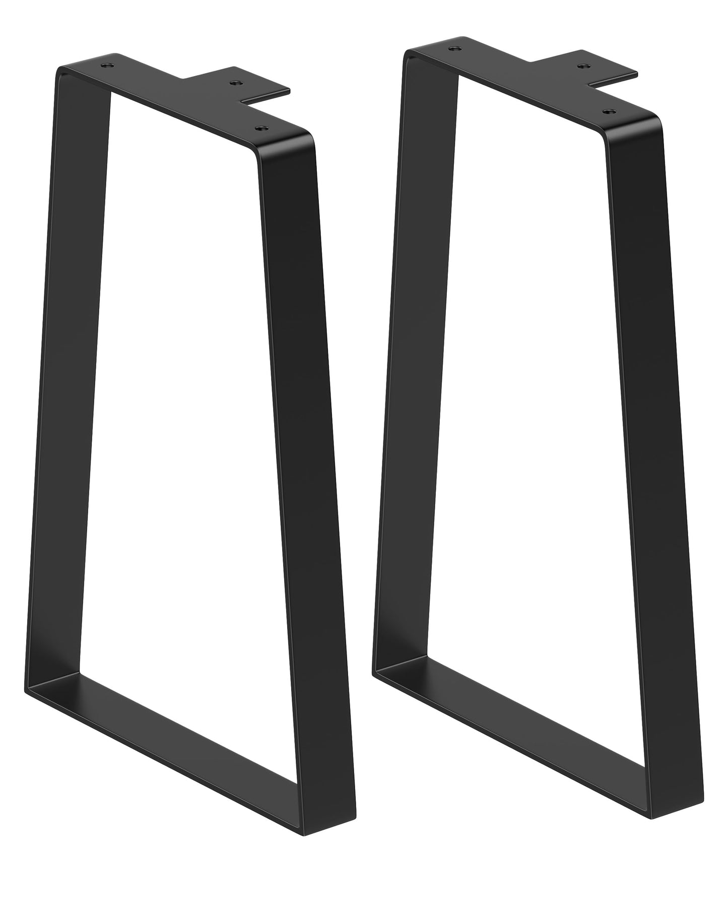 TITECK 16” Trapezoid Metal Table Legs Set of 2, Replacement Furniture Legs for DIY Coffee Tables, Modern Desks, Night Stands, Bench, Sofa with Heavy Duty Iron and Industrial Design - Black