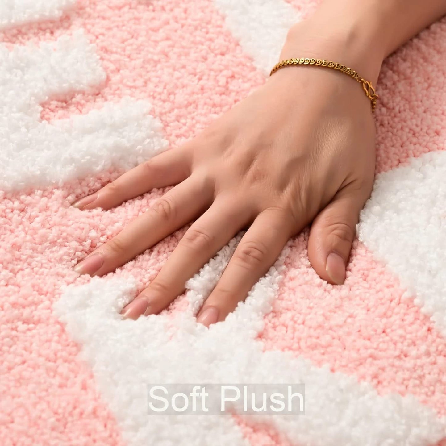 Inshere Get Naked Bath Mat, Bathroom Decor Area Bath Rug Cute Washroom Decor Mat, Soft & Absorbent Plush Non-Slip Washable Pink
