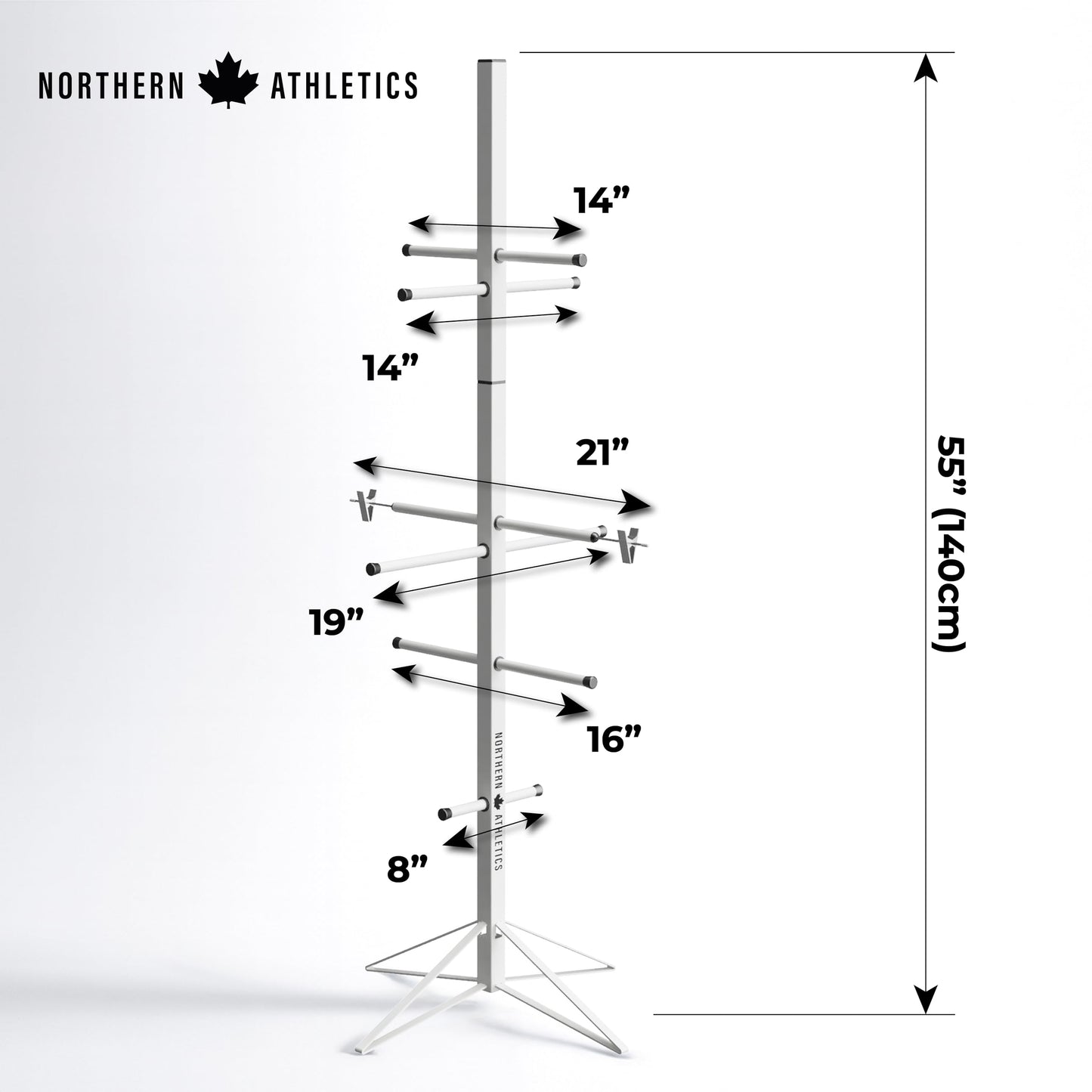 Northern Athletics - Hockey Equipment Drying Rack – Heavy Duty Sports Gear Garage Organizer for Hockey Pads, Gloves, Skates – Football Gear Drying Rack, Lacrosse, Baseball, Goalie Equipment Hanger